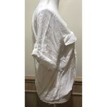 Ua Losangeles ~ Short Sleeve Roll Tab Blouse~ Size Medium ~ Off White Photo 2