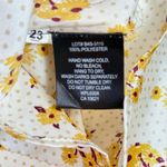 Rock & Roll Cowgirl Pearl Snap Shirt White Fringe Medium Yellow Flowers Polkadot Photo 5