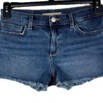 joe's jeans Joe’s SZ W27 Jean Shorts Frayed Hems Pockets Zip-Fly Mid-Rise Medium Wash Blue Photo 0
