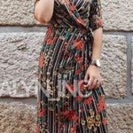 ZARA  floral stripe wrap dress size XS Photo 5