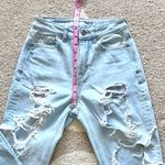 American Eagle Destroyed Mom Jean in Light Wash Size 00 Photo 7