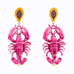 ZARA Pink Lobster Papaya Earrings New in Box Bohemian Boho Hippie Photo 0