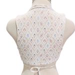 LA PORTE DENISE LAPEL TOP FLORAL LATTICE PRINT
Size Small NWT Pink Photo 4