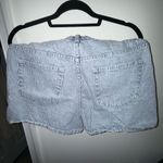 Primark Blue and White Striped Jean Shorts Photo 2