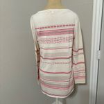 Etcetera  Pink and Cream Striped Long Sleeve Top Photo 4