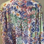 Maeve  Anthropologie Brynna Dolman Button Front Floral Geometric Print Blouse XS Photo 6