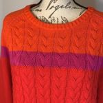 Lands' End Lands’ End Drifter cotton cable color block sweater XL 18 Photo 1