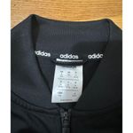 Adidas  Size Medium Tracksuit Sweater Black and Black Stripes Striped Jacket Photo 2