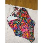 Eloquii  Floral One Shoulder Cutout One Piece Swimsuit Tropical Print Size 16 XL Photo 4