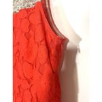 Anthropologie Moulinette Soeurs Glitzen Lace Peplum Tank Size 8 Orange Red Motif Photo 5