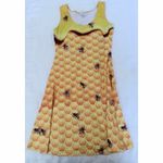 Cowboy Bee Honeycomb Sleeveless Dress Yellow Size M Photo 2