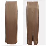 Intermix Georgia Alice Maxi Satin Tube Skirt in Beige Size 2 Photo 1