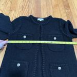 J.Crew Black Odette Sweater Lady Jacket with Jewel Buttons Wool Alpaca Blend Photo 9