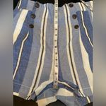 Simply Blessed Chic Striped High Waist Women Shorts w/ Front Pockets NWT Med Blue Photo 4