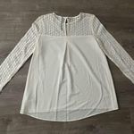 Kensie Long Sleeve Ivory Blouse Lace Women’s Size XS NWT Photo 7