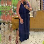 Sweet Lovely  Navy Blue Maxie Dress Size Medium Photo 5