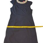 Betsey Johnson  Black Dress with Pearl Jeweled Neck - Size 6 Photo 6