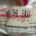 We The Free  People Two Toned Patched Up White Cream Raw Hem Denim Skirt 29 Photo 6