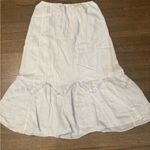 Y2K Streetwear White Tiered Midi Skirt Photo 0