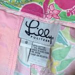 Lilly Pulitzer Women’s 8 Cotton Blend Pink Green Floral Tropical Print Pants Photo 6