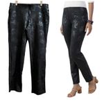 Soft Surroundings  Black Ponte Twilight Floral Legging Pant Size Tall Large Photo 10