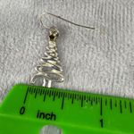 Christmas Tree Drop Earrings Set Of 2 Handmade Polymer Clay & Silver Photo 11