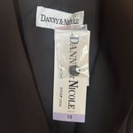 Danny & Nicole  Black Women's Top sheer Lined button down BNWT Photo 1