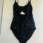 Aerie Twist Cut Out One Piece Swimsuit Black Photo 2
