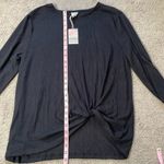 Serra  Ladies Black Front Knot Scoop Neck Top | Size Large NWT Photo 7
