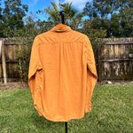 XIRENA Beau Cotton Long Sleeve Button Up Shirt in Khaki Size XS Orange Photo 3