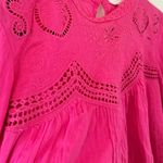 Anthropologie Harmony Hot Pink Lace Blouse Photo 5