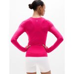 Athleta New M Momentum Seamless Top Dahlia Pink Medium Long Sleeve Photo 3