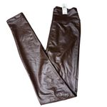 Aerie Offline By  Real Luxe Faux Leather Hi Rise Leggings Size Small Brown Vegan Photo 1