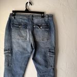 Kancan Jeans Womens 9 28 Cargo Utility Denim Straight Leg Pocket Stretch Pants Blue Photo 7