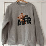 Ader Error X Teddy Bear Fall / Winter 2020 Gray Lined Sweatshirt Size Uni Photo 0