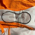 Women's Maternity Three Piece Bikini Coverup Textured Swimsuit M Medium NWOT Orange Photo 8