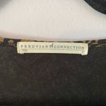 Peruvian Connection  Black Brown Floral Long Sleeve Shirt Women's size Small Photo 1