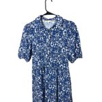 Boden Womens Dress Size 4 Blue White Floral Print Short Sleeve Casual Photo 1