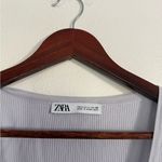 ZARA Women's Ribbed Tank Top - Soft Gray Photo 1