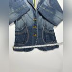 Armani Exchange Blue Denim Jacket with Yellow Highlights ππ» Photo 4