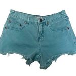 Free People Shark Bite Soft Denim Frayed Shorts W 25 Photo 0