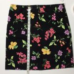 Rafaella  black floral mini skirt garden wild‎ flowers mini NWT Photo 2