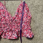 Sid and Sam‎ floral crop top size medium boutique tank Pink Photo 2