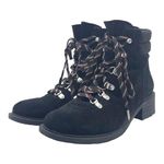 Sam Edelman  Darrah Lug Sole Fashion Hiking Lace Up Boot Black Suede Wool Size 8 Photo 3