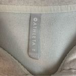 Athleta  women's 1x cozy 1/4 zip pullover sweatshirt gray cream prep Lulu athleti Photo 3