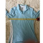 Women's Footjoy Quarter Zip Golf Pullover Size Medium White And Blue M Photo 4