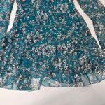 House of Harlow 1960 REVOLVE Vaida Mini Dress in Teal Floral Multi Small Blue Photo 9