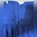 J.Crew Nadia Long Dress Silk Chiffon Dark Cove Blue Wedding Formal Size 6 Photo 5