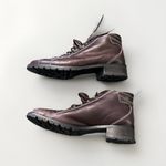 Donald J Pliner Combat Boots Booties Shoes Women's Size 9 Brown Leather‎ Lace Up Photo 4