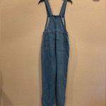 We Wore What NWT  Slouchy Slit Denim Overalls - Steel Photo 8